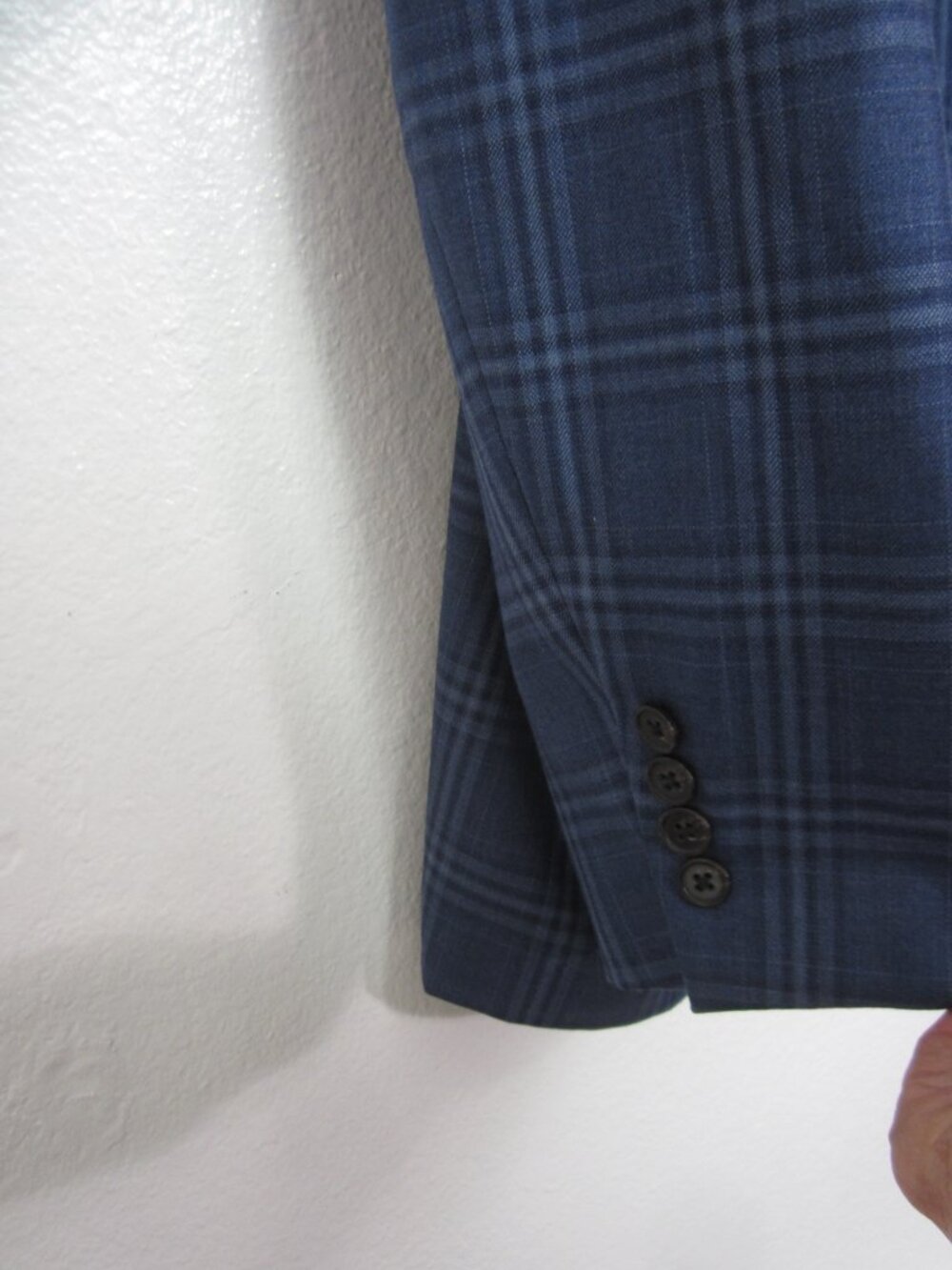 RALPH Ralph Lauren Blue Label 52R Blue Windowpane Plaid Sport Coat Wool Blend - Picture 4 of 10